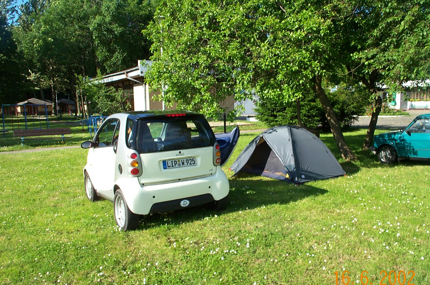 Auf anderen Reisen bernachte ich auch im Zelt. Campingpltze in Polen sind stehts bewacht, und sauber.