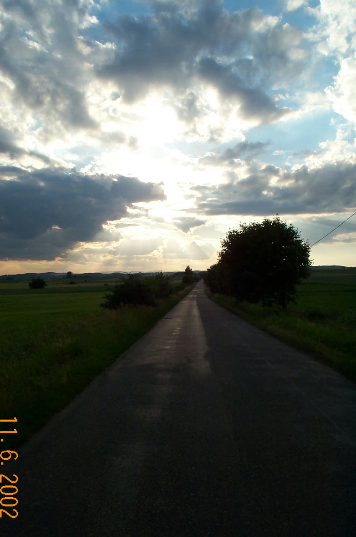 Wildrich Weltreise Unterwegs auf einer polnischen Landstrae im Sommer 2003